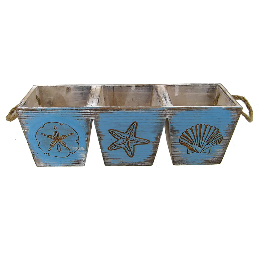 12-3/4" NAUTICAL CUBBY TRIO W/HANDLES