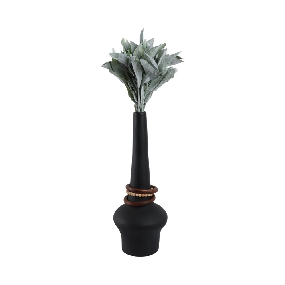 FARROWMILL BLACK VASE 21 (IN)