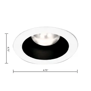 Lior 4'' Wide 1-Light Recessed Trim - Black and White 2