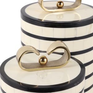 FORRESTMORE SET OF 2 CREAM BOXES 9 (IN) 5