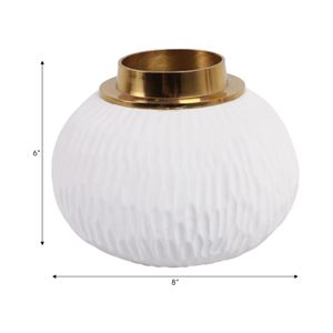 ADLERCREST WHITE VASE 6 (IN) 9
