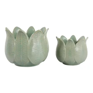BRADYRIDGE SET OF 2 GREEN PLANTER 7 (IN) 3