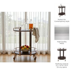 GUNNARWAY BRONZE BAR CART 30 (IN) 8