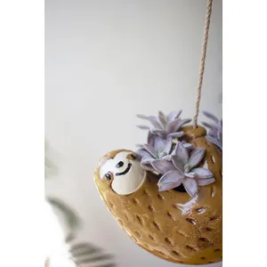 Ceramic Hanging Sloth Planter 2