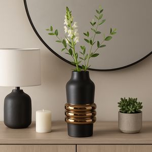 HARKENBROOK BLACK VASE 15 (IN) 2