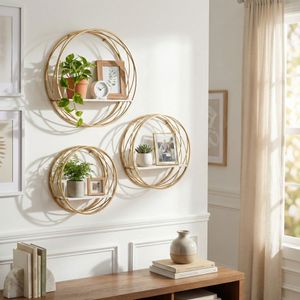 HAMPTONMORE SET OF 3 WHITE WALL SHELF 6 (IN) 9