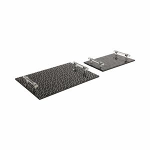 LARKLAND SET OF 2 BLACK TRAY 2 (IN) 3