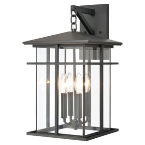 Oak Park 20'' High 4-Light Outdoor Sconce - Matte Black 1