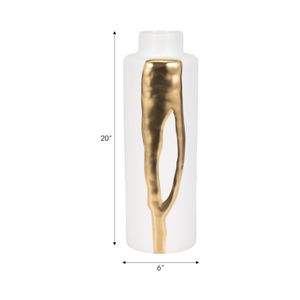 JUNEROSE WHITE VASE 20 (IN) 9
