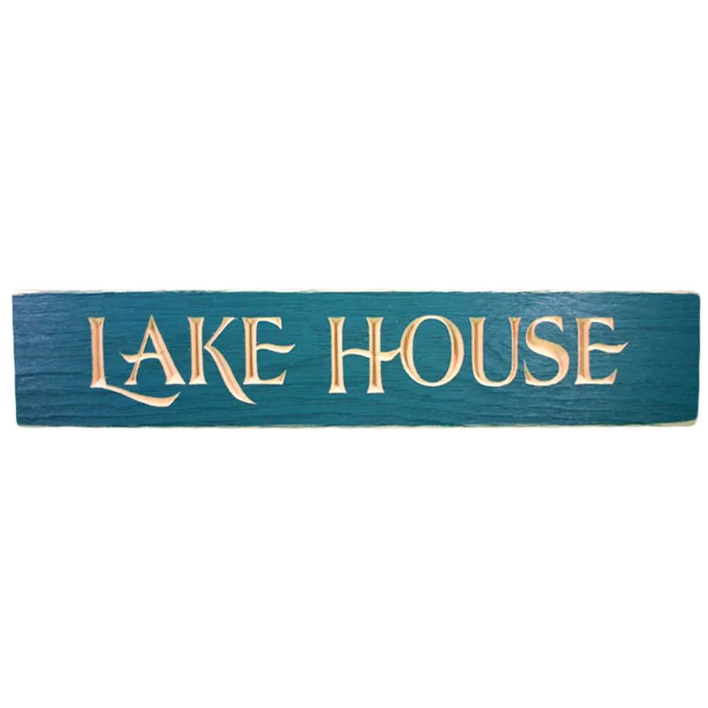 24" USA LAKE HOUSE ROUTED BARNWOOD SIGN