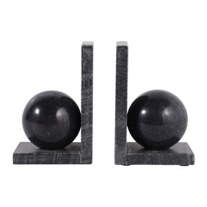 HELTONPORT SET OF 2 BLACK BOOKENDS 6 (IN) 1