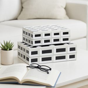CARLINSTONE SET OF 2 WHITE BOXES 5 (IN) 2