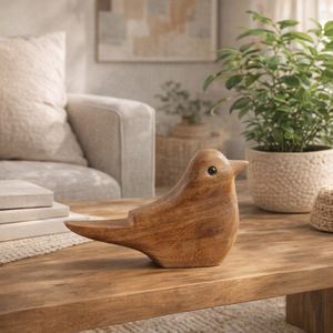6X4" WOOD BIRD, NATURAL 2