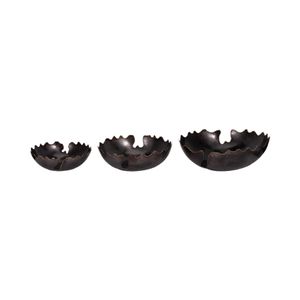 BRENTONSTONE SET OF 3 BLACK BOWLS 6 (IN) 4