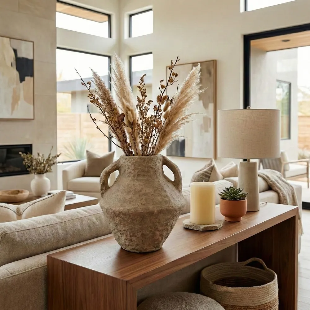 FERRIS TAN VASE 14 (IN)