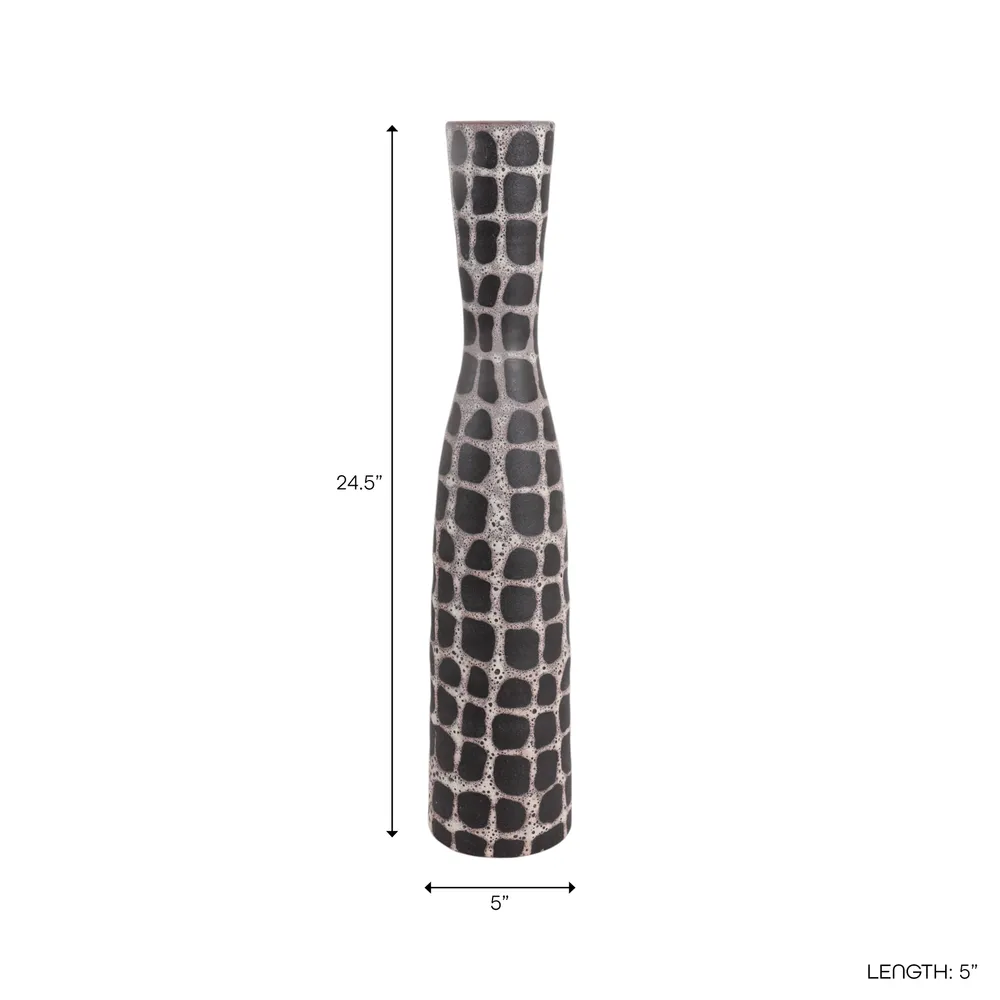 GAINES BLACK VASE 25 (IN)