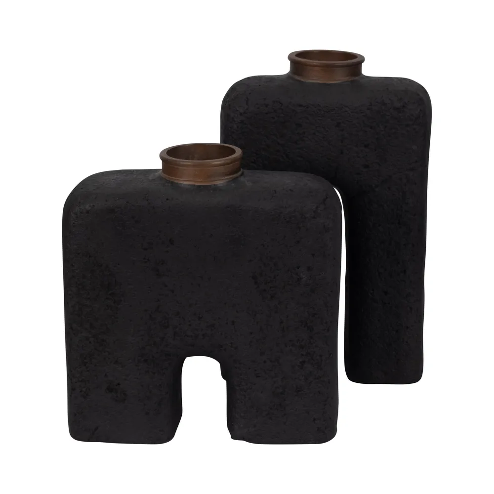 ROLANDCREST BLACK VASE 15 (IN)