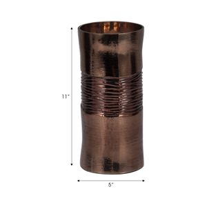 HAMDENWAY BRONZE GLASS VASE 11 (IN) 9
