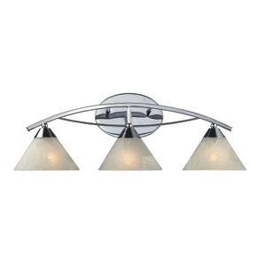 Elysburg 25'' Wide 3-Light Vanity Light - Polished Chrome 1