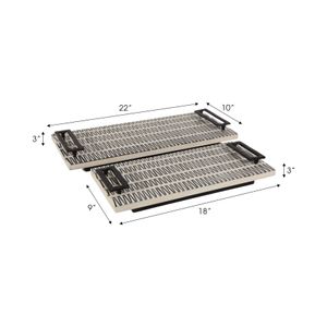 COREYGROVE SET OF 2 BLACK TRAY 3 (IN) 9