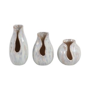 STORMVIEW SET OF 3 IVORY VASES 8 (IN) 1