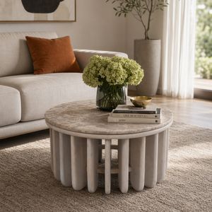 HILTONOAK WHITE COFFEE TABLE 16 (IN) 10