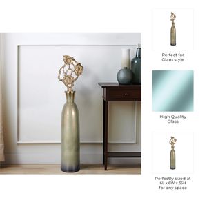 BECKETTWELL GOLD GLASS VASE 35 (IN) 10