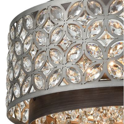 Rosslyn 22″ Wide 6-Light Chandelier - Weathered Zinc