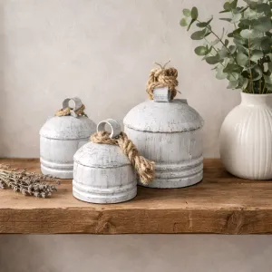 Gold Antique Bell Set of 3 6.5in, 5.5in, 4in 5