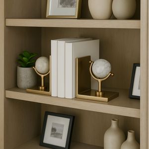 NELSONVALE SET OF 2 GOLD DECOR 7 (IN) 10