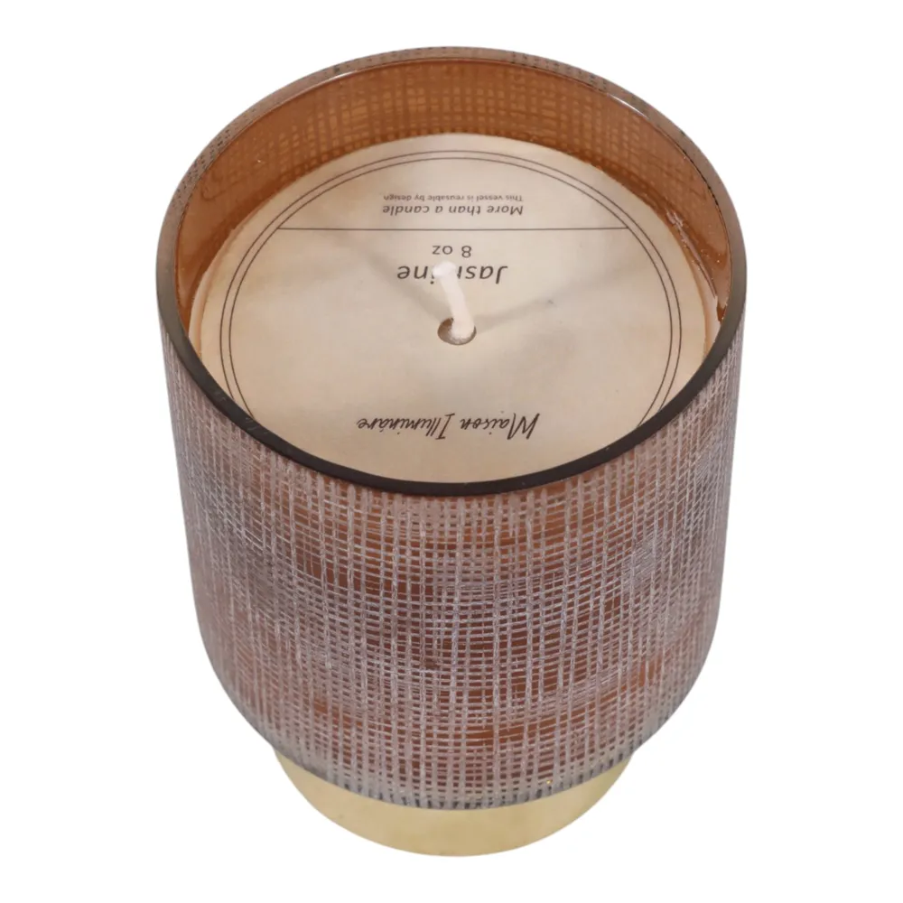 GUNNARCREST JASMINE ETCHED CANDLE 4 (IN)
