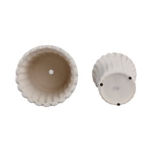 WALTONSTONE SET OF 2 IVORY PLANTER 8 (IN) 7