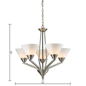 Tribecca 25'' Wide 5-Light Chandelier - Brushed Nickel 2