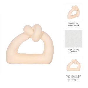 11" KNOT WITH OPEN CUT-OUT SAND GLAZE, IVORY 9