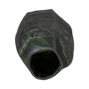 ELROYBEACH GREEN GLASS VASE 20 (IN) 6