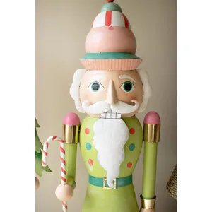Set of 2 Life-Size Painted Metal Nutcrackers 2
