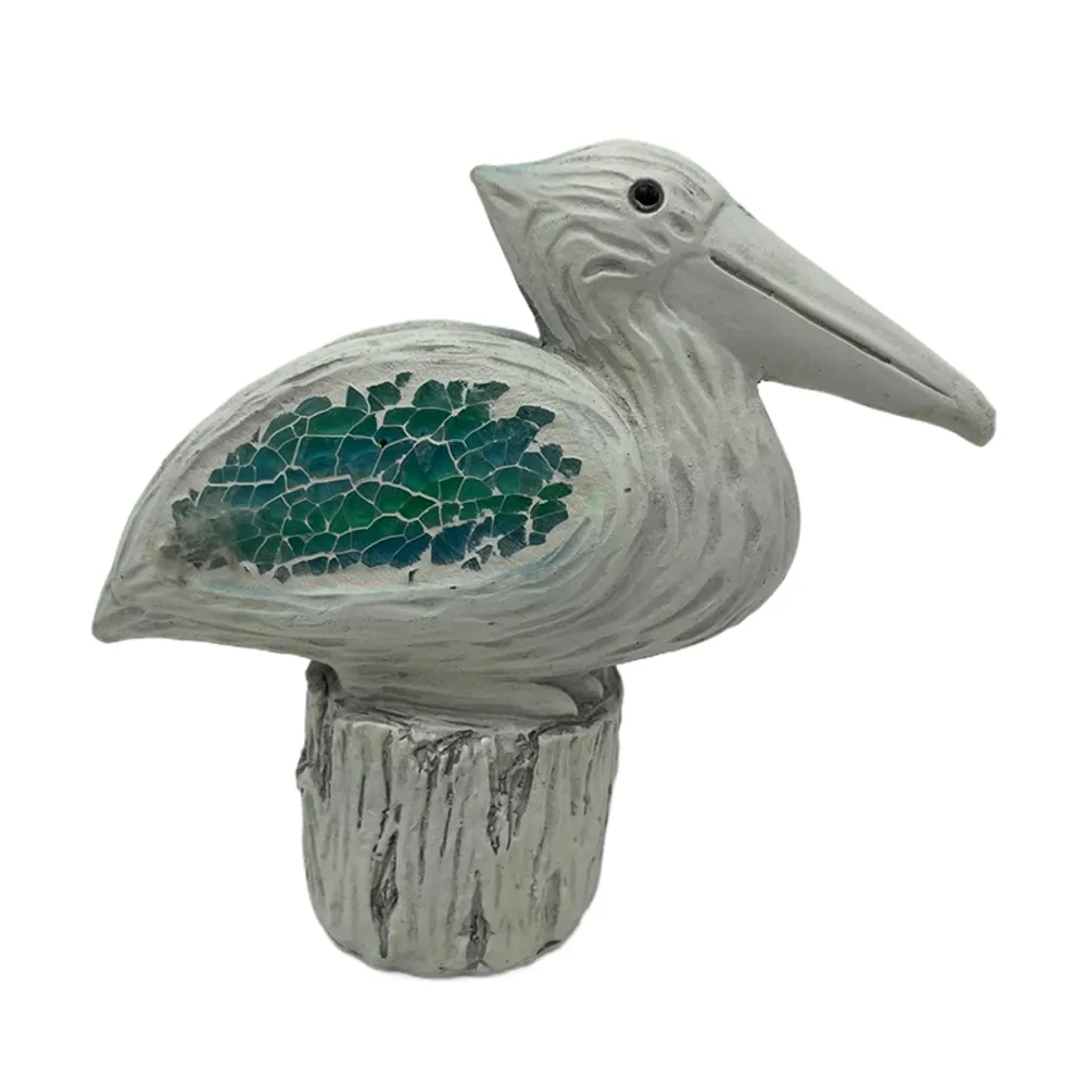 MOSAIC PELICAN ON STUMP