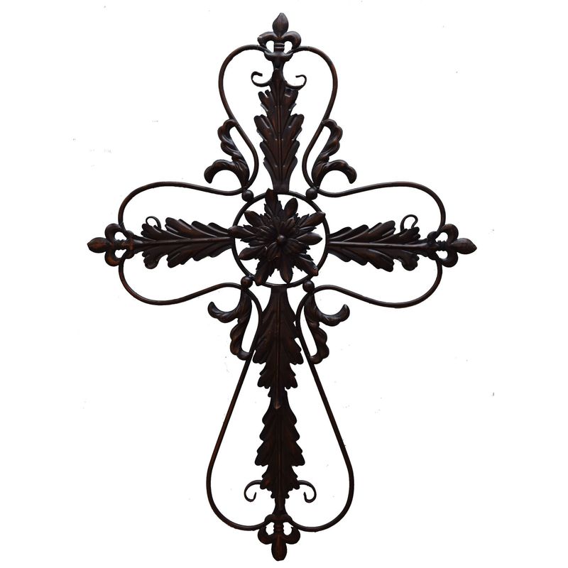 25" METAL CROSS 25"L X 40"H