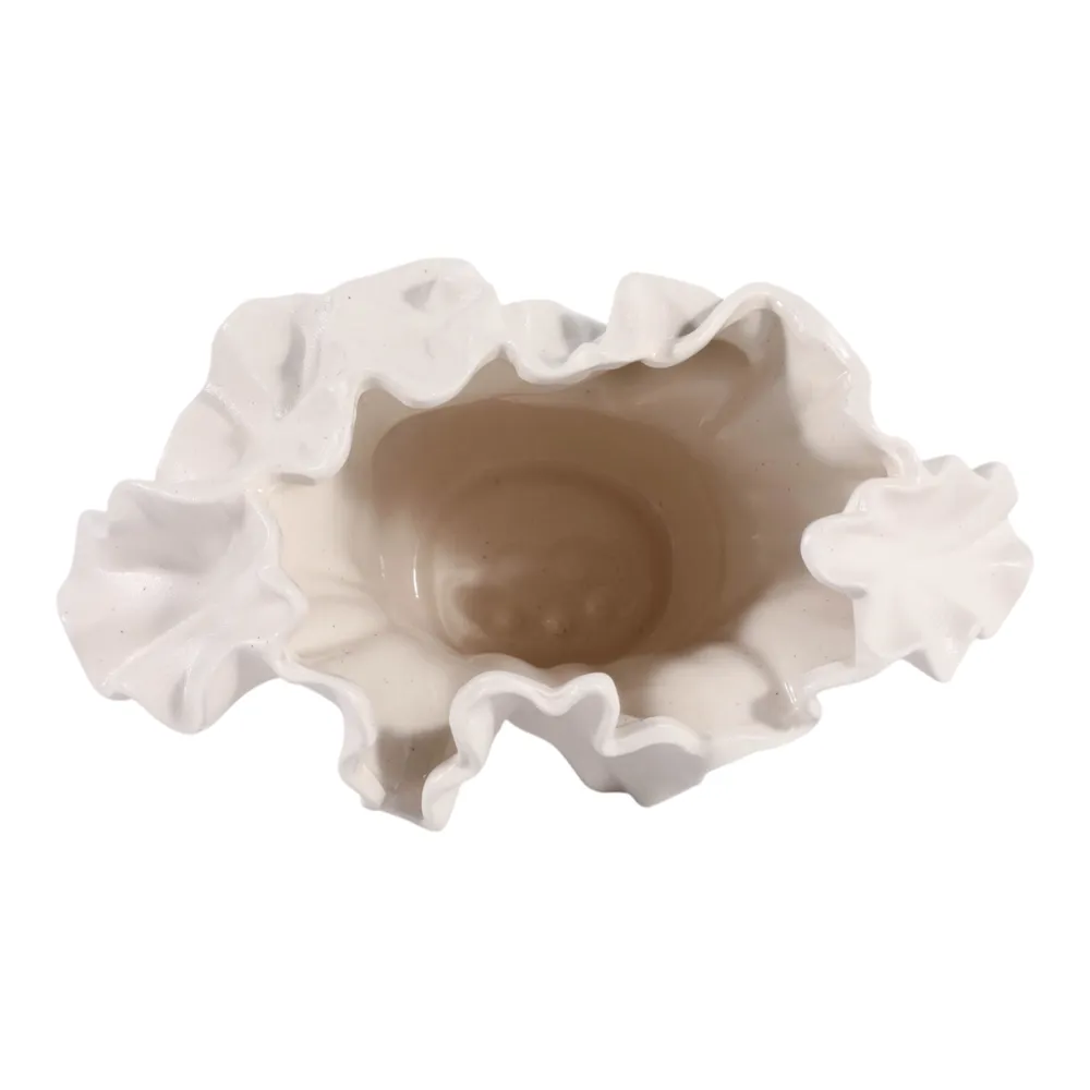 ALDERPORT WHITE VASE 7 (IN)