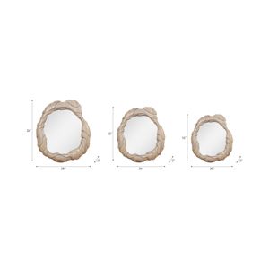 ELLERYRIDGE SET OF 3 BROWN MIRRORS 24 (IN) 8