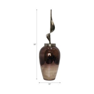 GUNNARGROVE GRAY GLASS VASE 33 (IN) 7