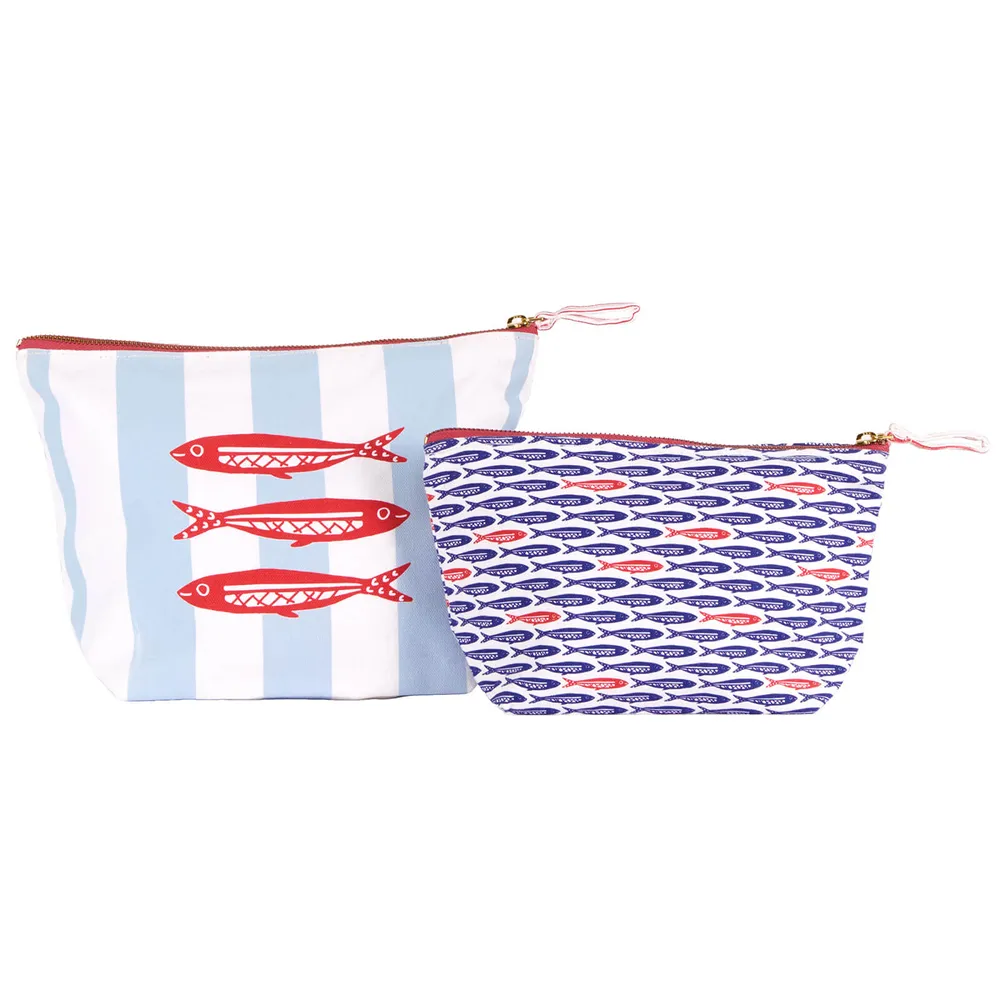 Sardine Club Essential Canvas Pouch Set of 2