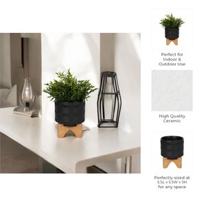 LYNNWELL BLACK PLANTER 5 (IN) 11