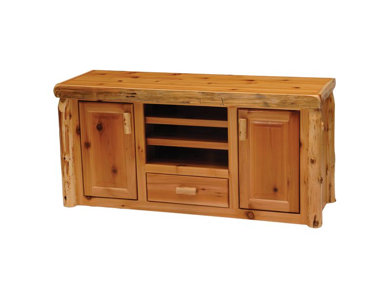 Cedar Log Entertainment Center - Coffee 2