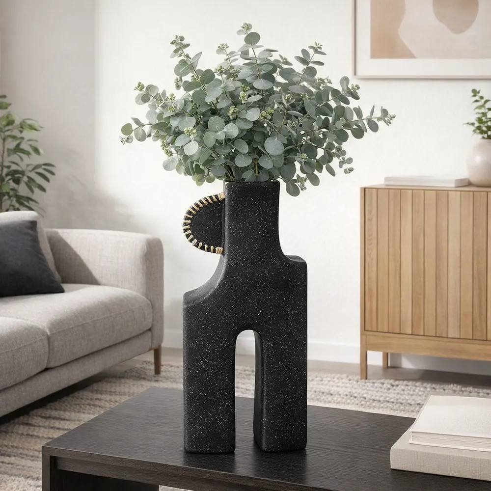 PAXTONWELL BLACK VASE 21 (IN)