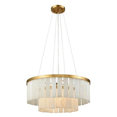 Orchestra 20″ Wide 1-Light Chandelier - Gold Leaf