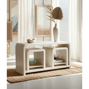 DERMOTHOLM SET OF 3 IVORY CONSOLES 47 (IN) 2