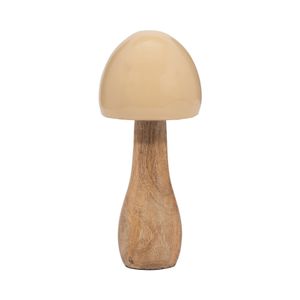 WOOD, 8" CONED MUSHROOM, IVORY 3