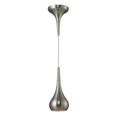 Lindsey 4″ Wide 1-Light Mini Pendant - Satin Nickel