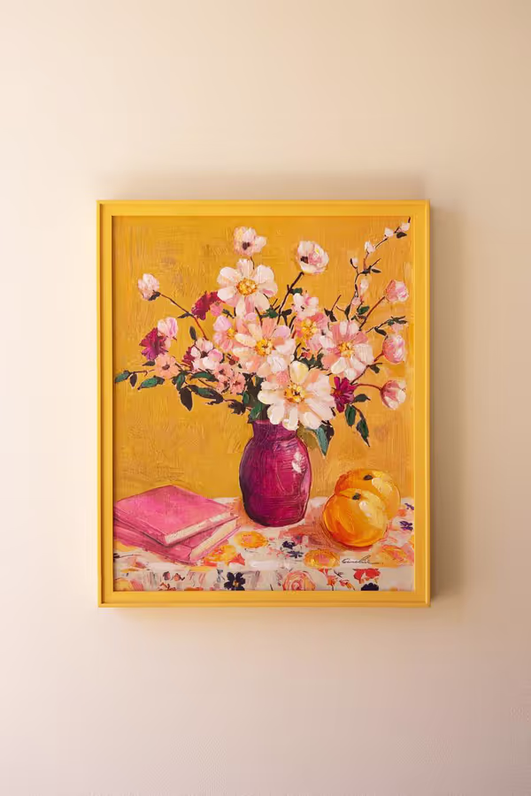 Yellow Framed Still-Life Painting